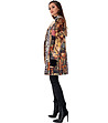Многоцветно дамско палто с комбиниран принт Solange-2 снимка