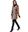 Многоцветно дамско палто с комбиниран принт Solange-3 снимка