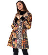 Многоцветно дамско палто с комбиниран принт Solange-4 снимка