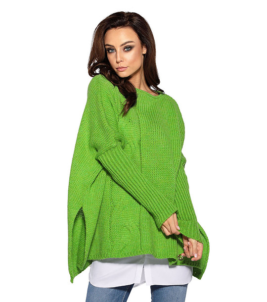 Зелена дамски пуловер Angela снимка