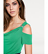Зелена дамска блуза Arline-1 снимка