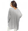 Дамски пуловер с вълна в сив меланж Sefora-1 снимка
