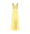Официална дълга жълта рокля Margo за ръст 160 до 175 см-1 снимка