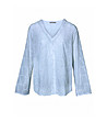 Синя дамска памучна блуза Ida-1 снимка