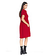 Червена рокля с джобове Margo-1 снимка