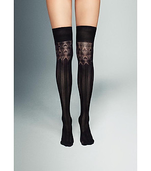 Черни дамски дълги чорапи Dorothy 40 DEN снимка