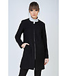 Черно дамско палто с вълна Roni-0 снимка