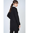 Черно дамско палто с вълна Roni-1 снимка