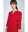Червена рокля със 7/8 ръкави Wella-2 снимка