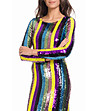 Многоцветна рокля с пайети Hestia-2 снимка