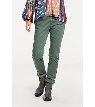 Зелен памучен дамски панталон Arden за ръст от 160 до 175 см снимка