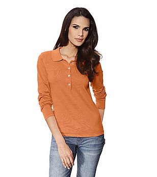Оранжева дамска памучна блуза Dominga снимка