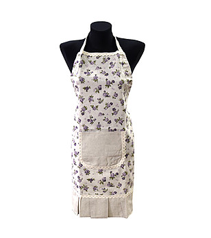 Памучна кухненска престилка Lilac Rose снимка