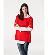 Червен дамски пуловер Antonia-0 снимка