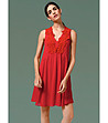 Елегантна червена рокля Gizela-0 снимка