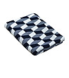 Одеяло в тъмносиньо и бяло с вълна Cubes 130х180 см-0 снимка