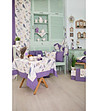 Калъфка за декоративна възглавничка в бяло и лилаво Living 45х45 см-2 снимка
