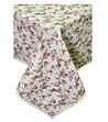 Памучна покривка за маса с дантела Rosettes Provence 120х140 см-0 снимка