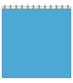 Синя завеса за баня 180х180 см  снимка
