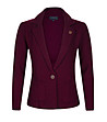Дамско сако с памук в цвят бордо Carrie-0 снимка