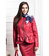 Дамско сако в цвят бордо-2 снимка