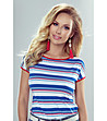 Дамска блуза в бяло, синьо и червено Alvа-0 снимка