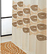 Завеса за баня в бежови и кафяви нюанси 180х200 см-0 снимка