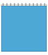Синя завеса за баня 180х180 см-0 снимка