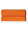 Комплект от две оранжеви памучни хавлии 50х100 см-0 снимка