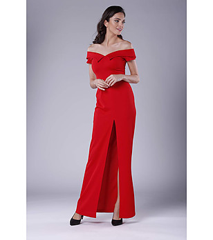 Дълга елегантна рокля в червено Bibiana снимка