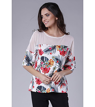 Многоцветна дамска блуза с тюл Marisa снимка