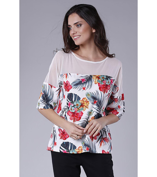 Многоцветна дамска блуза с тюл Marisa снимка