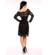 Черна дантелена рокля с памук Carima-1 снимка
