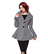 Дамско палто с пепит в черно и бяло Lina-0 снимка
