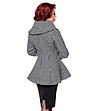 Дамско палто с пепит в черно и бяло Lina-1 снимка