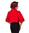 Късо дамско червено палто с вълна Meri-1 снимка