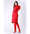Дамско червено палто от вълна и кашмир Ester-1 снимка