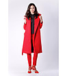 Дамско червено палто от вълна и кашмир Ester-2 снимка