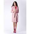 Розово дамско палто от вълна и кашмир Eugenia-0 снимка