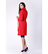 Червено дамско палто от вълна и кашмир Eugenia-1 снимка