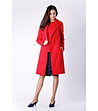 Червено дамско палто от вълна и кашмир Eugenia-2 снимка