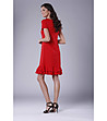 Червена рокля с къдрички Raula-1 снимка