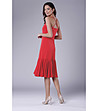 Червена рокля с презрамки Sandrine-1 снимка