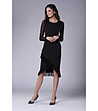 Черна рокля с прозрачни ръкави Mevita-0 снимка