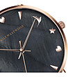 Черен дамски часовник с розовозлатист корпус Nara-3 снимка