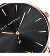 Дамски часовник в черно и розовозлатисто Aliza-3 снимка