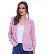 Розово дамско сако с памук-0 снимка