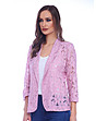 Розово дамско сако с памук-2 снимка