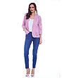Розово дамско сако с памук-3 снимка