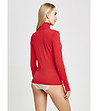Червена дамска блуза от коприна и памук Alaska-1 снимка